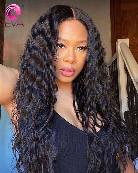 Water Wave Lace Front Wig Glueless Lace Front Human Hair Wigs Pre Plucked Curly Human Hair Wigs