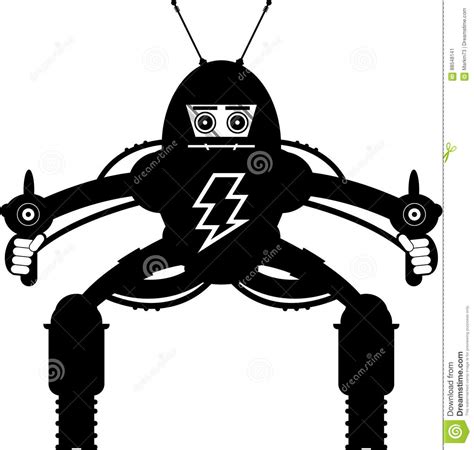 Giant freakin robot may get a commission from retail offers. Cartoon Giant Robot stock vector. Illustration of raygun ...