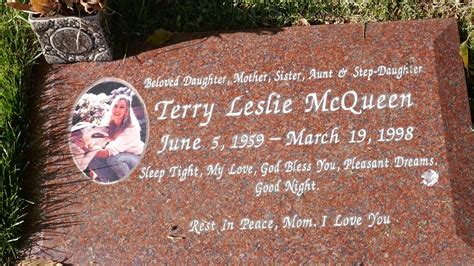 Terry Mcqueen Grave Westwood Memorial Park Los Angeles California Usa