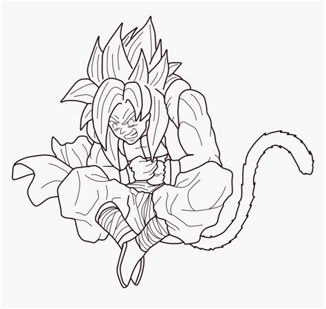 Ssj4 Gogeta Gets Hurt Coloring Page Free Printable Coloring Pages For