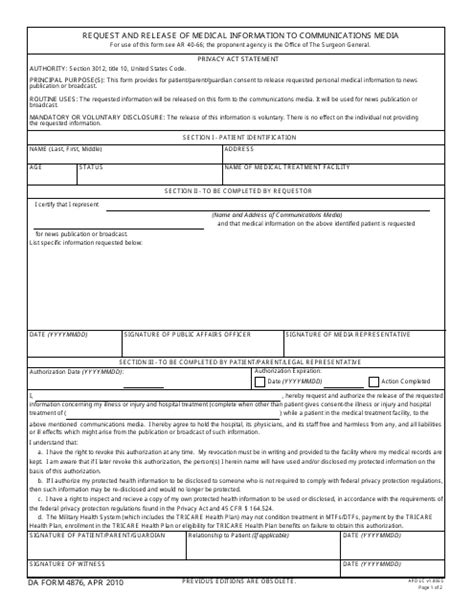 Da Form 4876 Fill Out Sign Online And Download Fillable Pdf
