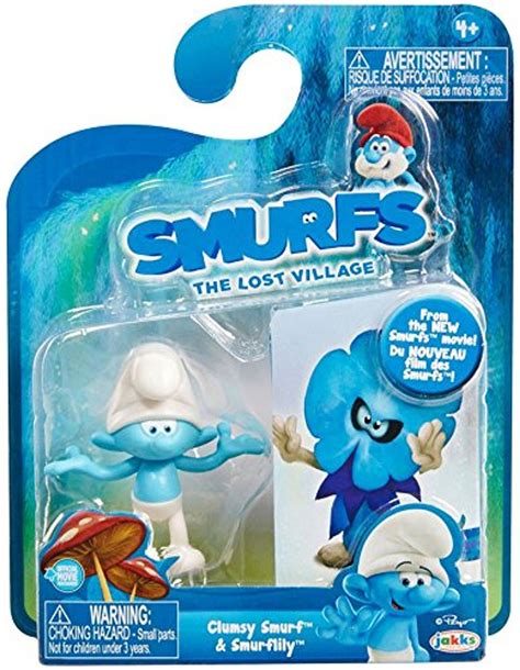 Smurfs The Lost Village Clumsy And Smurf Lily Figure 2 Pack