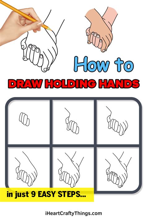 Holding Hands Drawing How To Draw Holding Hands Step By Step