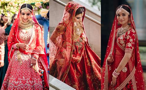 Lehenga Colour Palettes For Brides And What They Represent Red Bridal Dress Wedding Lehenga