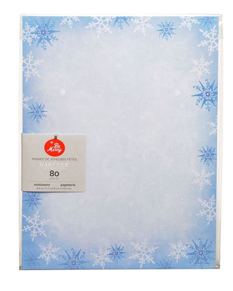 Blue Snowflake Letterhead Dp14382 Designer Papers Decorative