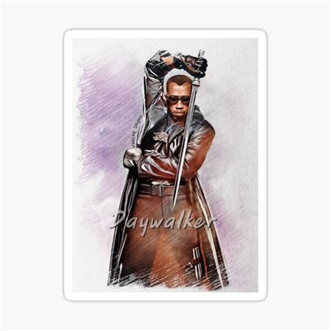 Daywalker Wesley Snipes Sticker For Sale By Drawingandtext Redbubble