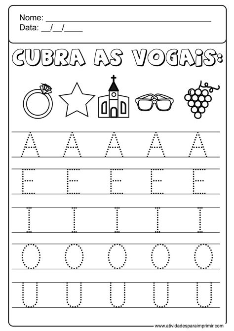 Atividades Com Vogais Para Alfabetizacao Infantil Trazos De Letras Images