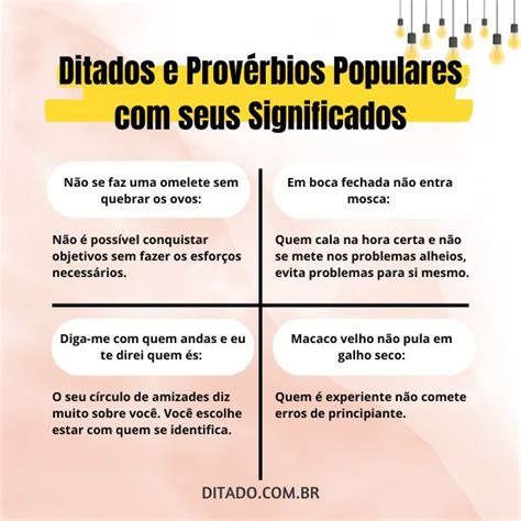 Ditados E Prov Rbios Populares Com Seus Significados Ditado