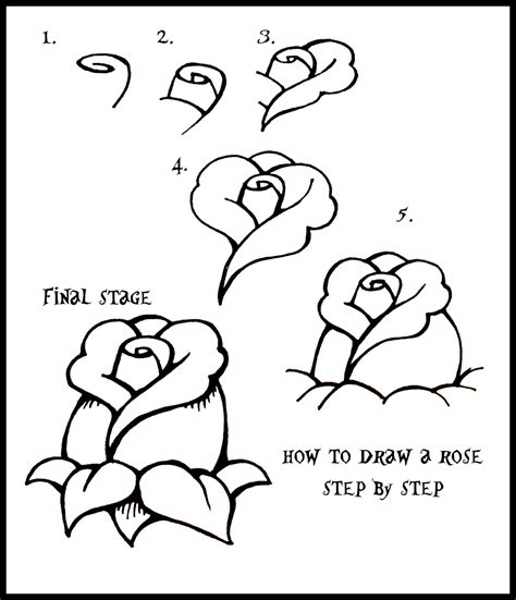How To Draw A Rose Step By Step Guide