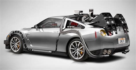 R35 Nissan Gt R Rendered As Bttf Time Machine R35 Nissan Gtr Back To