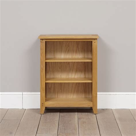 Oakland Rustic Oak New Small Bookcase 3 Shelves The Cotswold Company