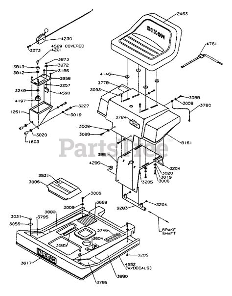 Dixon Ztr 304 Dixon Zero Turn Mower 1992 Body Assembly Parts Lookup With Diagrams Partstree