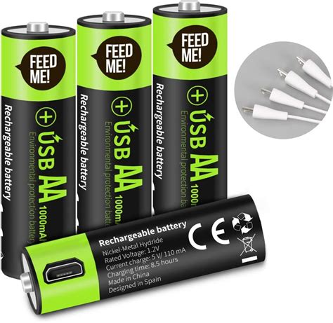 Usb Rechargeable Aa Batteries1000 Mah Aaa Batteries With