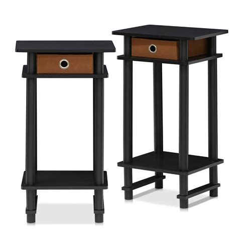 Furinno simplistic end table, espresso/black s$164.64. Furinno Turn-N-Tube Tall End Table with Bin, Espresso ...