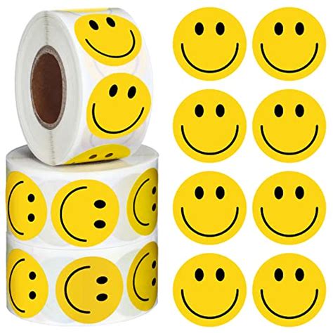 1500 Piezas De Pegatinas De Cara Feliz Con Texto Happy Smile Pe