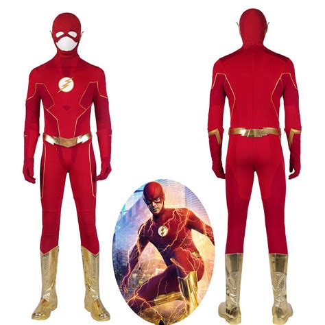 The Flash Costume Season 8 Barry Allen Cosplay Suit Shoes Outfit Ebay