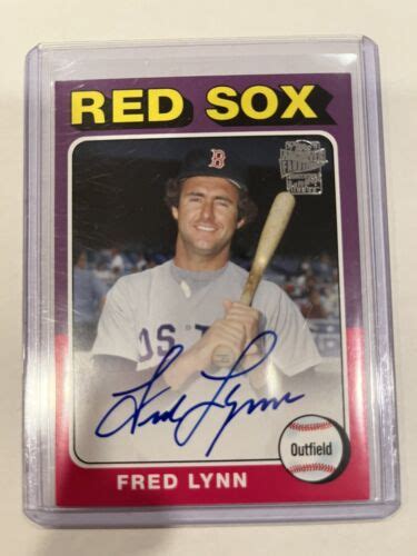 2013 Topps Archives Fan Favorites Fred Lynn Auto Boston Red Sox 1975