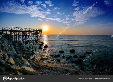 Seascape Sunrise Tuzla Romania — Stock Photo © Bereta 213739014