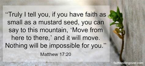 Impossible Dreams And Mustard Seed Faith Faith Spilling Over