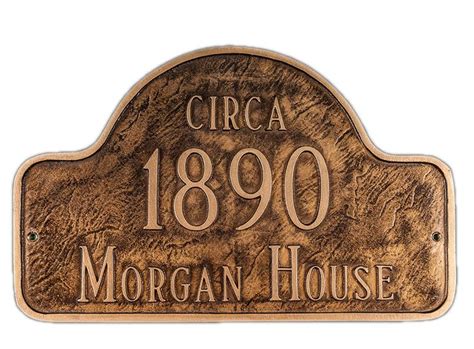 Personalized Historical Arch Marker Circa Built Or Established Sign