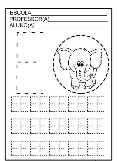 An Elephant Worksheet With The Words Escolaa