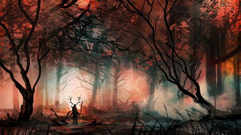 Hero Loneliness Fantasy Art Trees Forest Digital Art Mist Wallpapers HD Desktop And