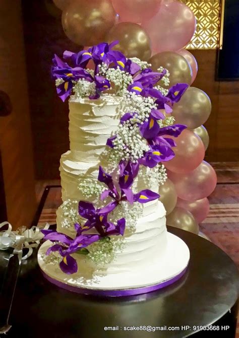 Wedding cake in lavender and white 18. Wedding, Corporate Cake, Macaron Tower, Croquembouche ...