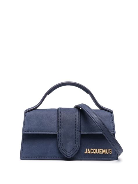 Jacquemus Le Grand Bambino Leather Crossbody Bag In Blau Modesens