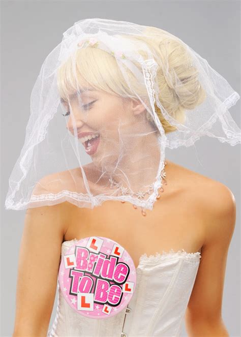 Hen Night Party White Bride To Be Veil