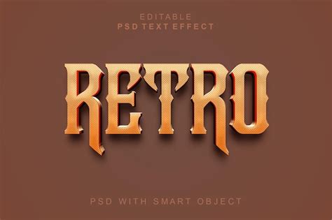 Premium Psd Retro 3d Text Effect