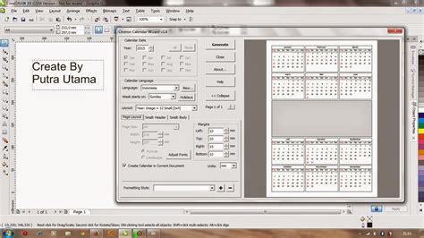 Welcome To Blog Putra Cara Membuat Kalender Dengan Corel Draw X4