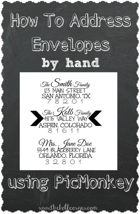 Can you put and family on wedding invitations? How to Address Envelopes by Hand Using PicMonkey ...