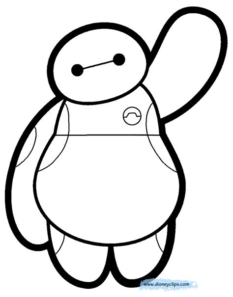 Big Hero Coloring Pages Baymax Clip Art Library