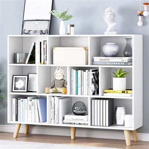 Iotxy Wooden Open Shelf Bookcase 3 Tier Floor Standing Display