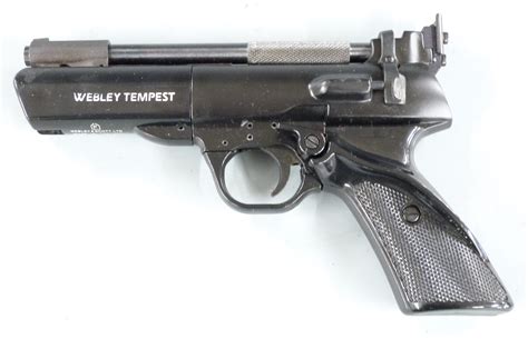 Webley Tempest 177 Air Pistol With Shaped And Chequered Grips And