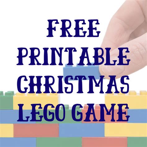 Free Printable Christmas LEGO Game - Always Moving Mommy