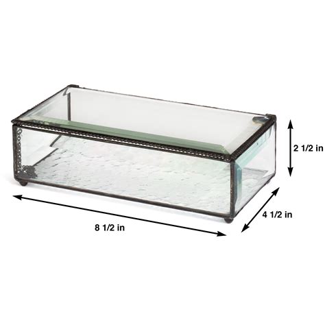 Clear Glass Box Crystal Beveled Jewelry Box Large Glass Etsy