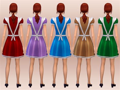 Maid Costume 10 Colors At Notegain Sims 4 Updates