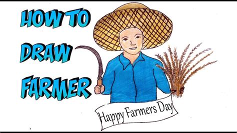 How To Draw A Farmer Step By Step Easy 👨‍🌾 Farmer Drawing Easy Method