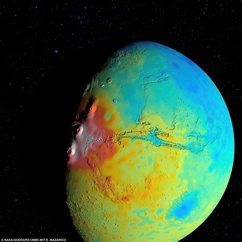 Nasas Gravity Map Of Mars Suggests The Crust Is Porous Daily Mail