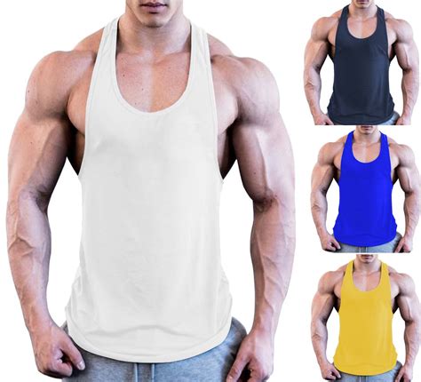 Summer Running Vest Men Gym Muscle Sleeveless Shirt Tank Top