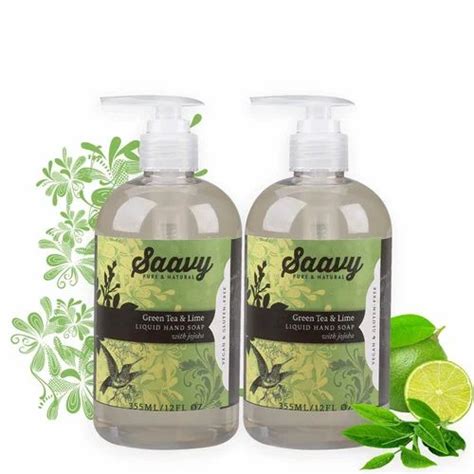 Saavy Naturals Green Tea And Lime Hand Wash Gluten Free Vegan