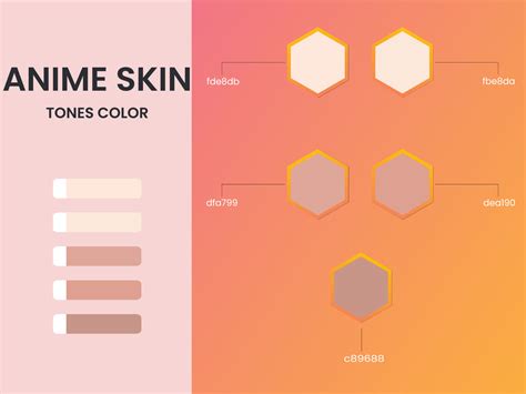 Anime Skin Tones Colors Palette 14529900 Vector Art At Vecteezy