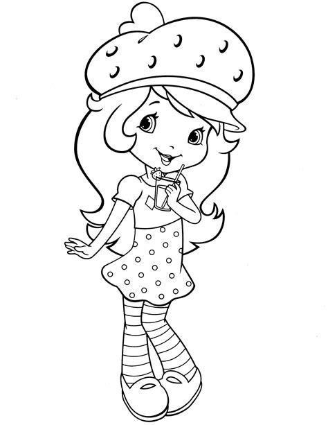 Mewarnai Gambar Baju Gambar Mewarnai Strawberry Shortcake Drawing Image