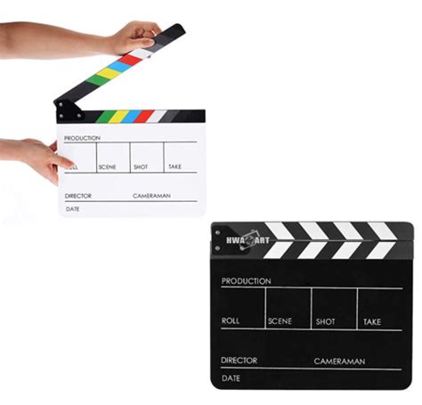 Acrylic Clapperboard Movie Film Clapper Board Director Scene Slate Easy