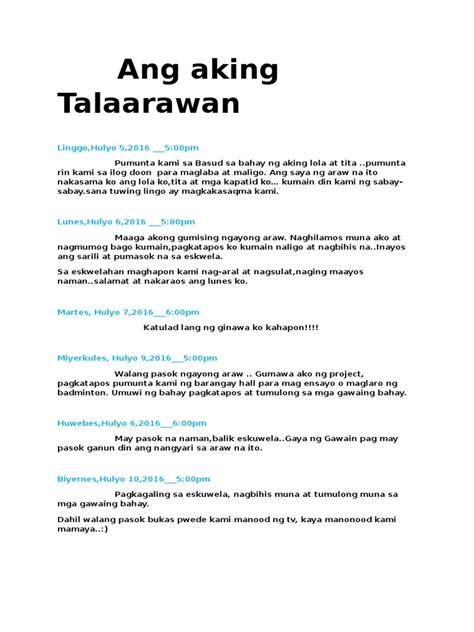 Ang Aking Talaarawan Copy