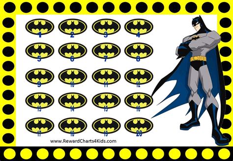 Batman Reward Chart Free Printable