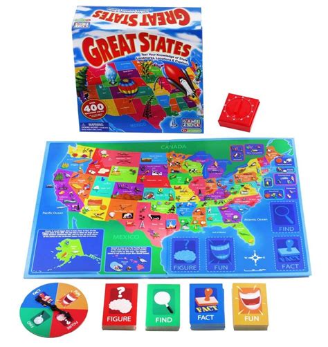 New Sealed Great States Geography Educational Board Game Landmarks
