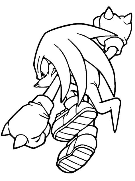 Modern sonic coloring pages clip art library knuckles. Knuckles In Action Coloring Pages - Download & Print ...
