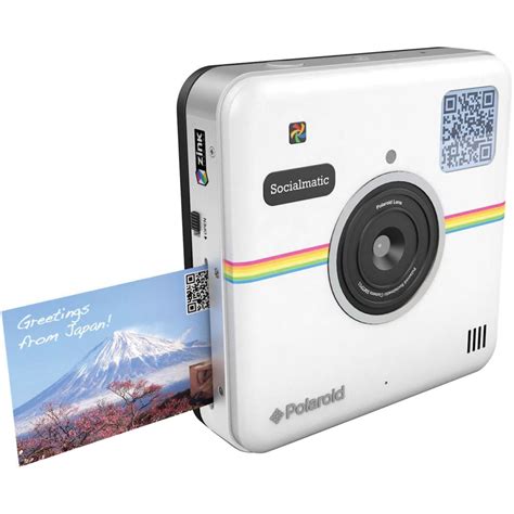Polaroid Socialmatic Instant Digital Camera White Polsm01w Bandh